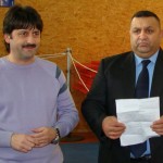 Foto: primarul Petru Antal şi Adolf Ivanovici